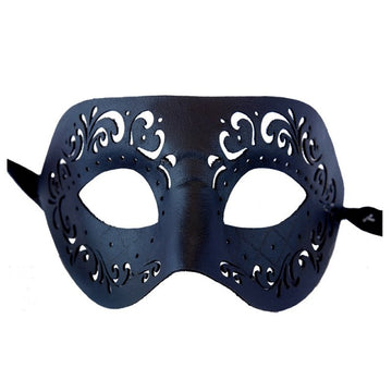 Leather Cut Mask (Black)