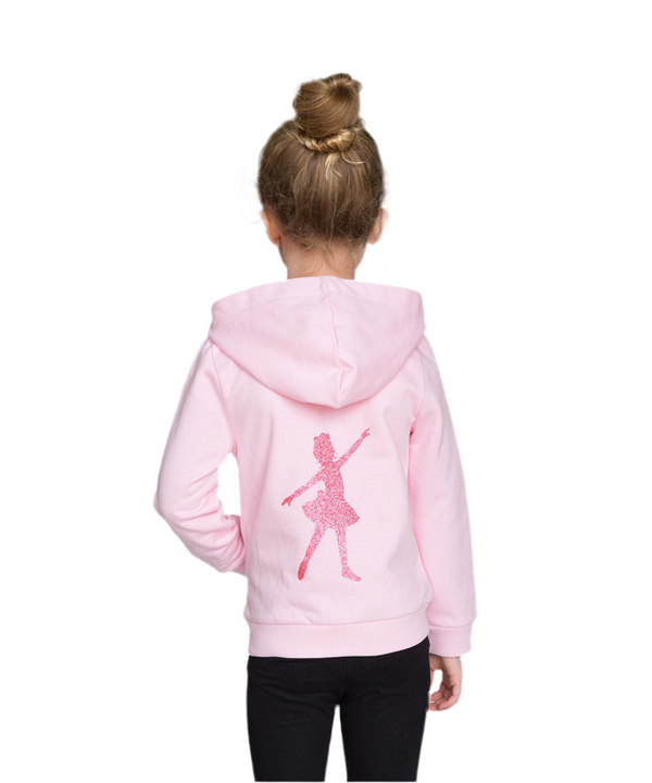 Little Ballerina Zip Up Hoody (Pink)