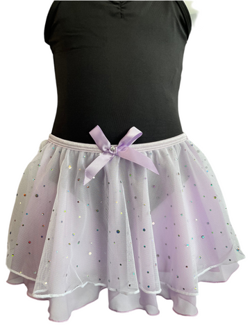 Crystal Sparkle Dance Skirt (Lavender)