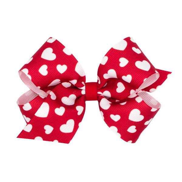 Valentine Heart Print Bow