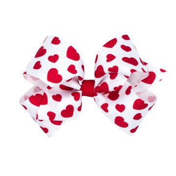 Valentine Heart Print Bow