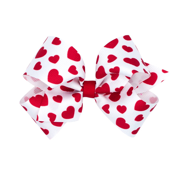 Valentine Heart Print Bow