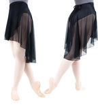 Dramatic Hi-Low Mesh Wrap Skirt Eurotard (Adult)