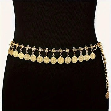 Gold Coin Chain Belt