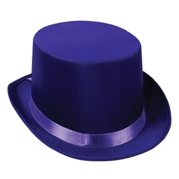 Satin Sleek Top Hat (Purple)