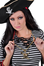 Gold Pirate Skull Necklace