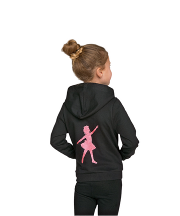 Little Ballerina Zip Up Hoody (Black)