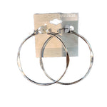 Textured Silver Hoop Earrings