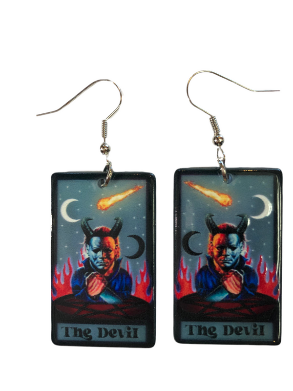 Myers The Devil Tarot Card Earrings