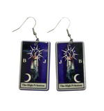 The High Priestess Bride of Frankenstein Tarot Card Earrings