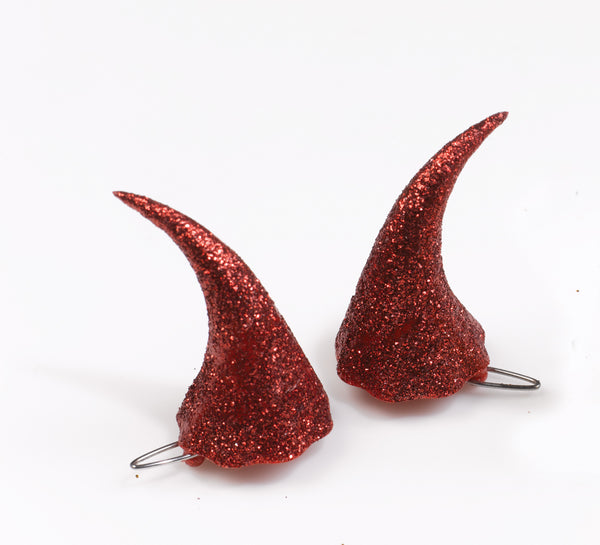 Sparkly Clip On Devil Horns