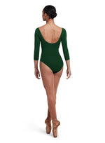 Pinch Front 3/4 Sleeve Leotard Evergreen (Adult)