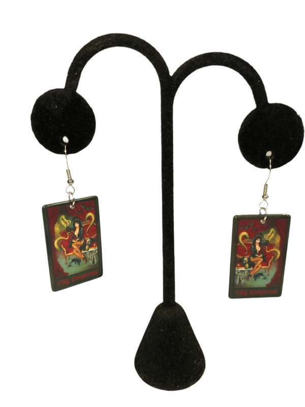 Elvira The Empress Tarot Card Earrings