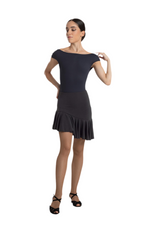 Asymmetric Latin Ruffle Dance Skirt (Adult)