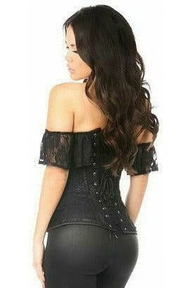 Lace Off-The-Shoulder Corset (Black)