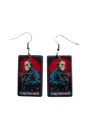 The Hermit Jason Tarot Card Earrings