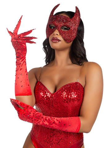 Rhinestone Claw Hands (Red)