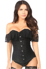 Lace Off-The-Shoulder Corset (Black)