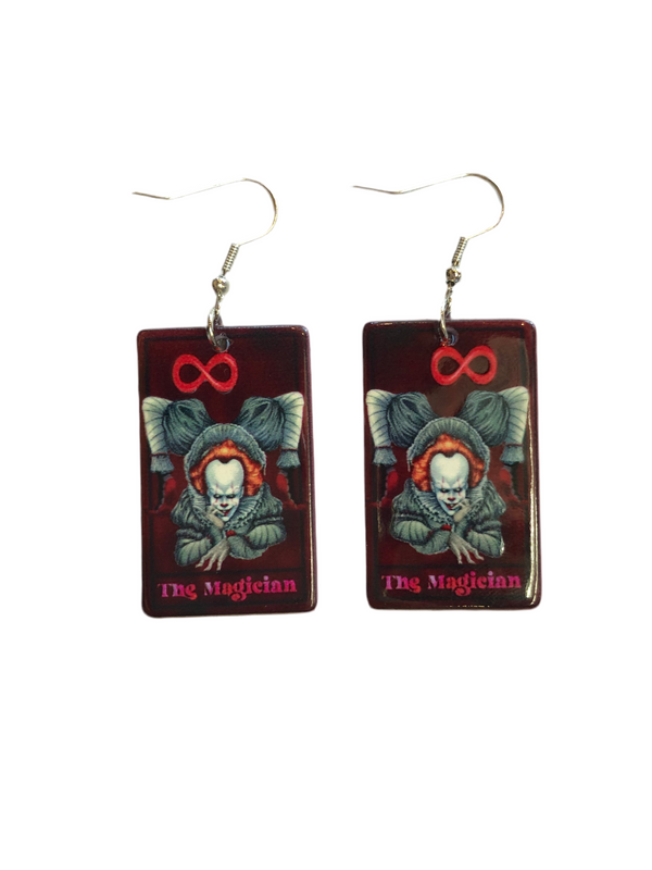 The It Magician Tarot Card Earrings