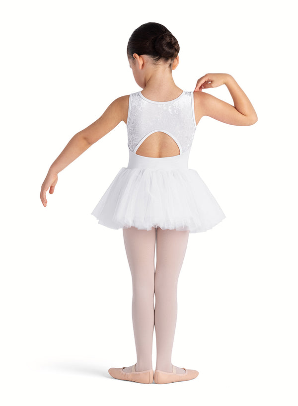 Velvet Tank Tutu Dress (White)