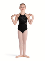 Velvet Halter Mesh Leotard (Child)