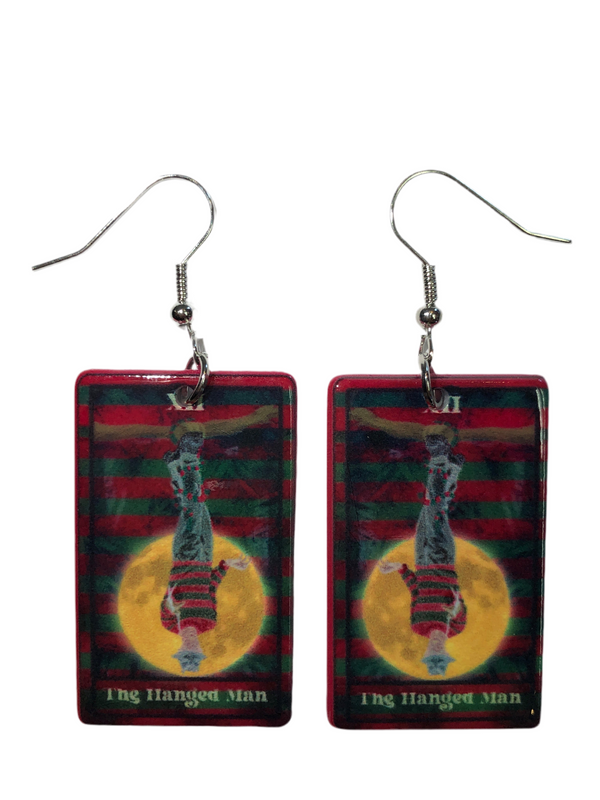 The Hanged Man Freddy Tarot Card Earrings