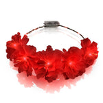 Light Up Red Flower Crown Headband