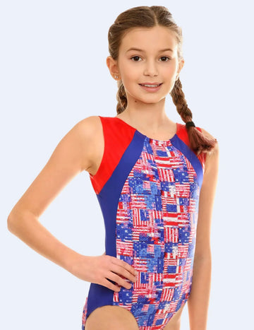 USA Pride Mystique Flag Gym Tank Leotard (Child)