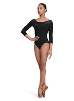 Velvet Mesh 3/4 Sleeve Leotard by Bloch (Adult)