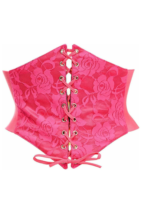 Fuchsia Lace Waist Cincher