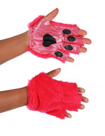 Mischievous Cat Fingerless Paws (Hot Pink)