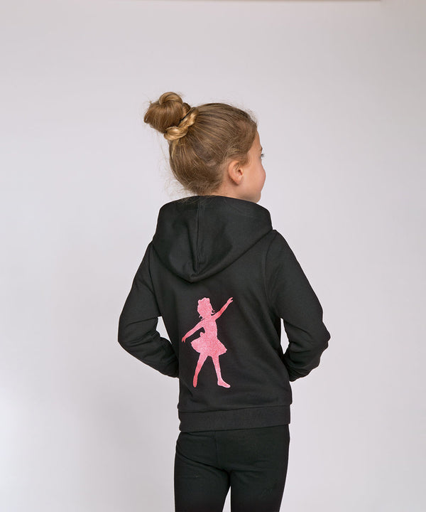 Little Ballerina Zip Up Hoody (Black)