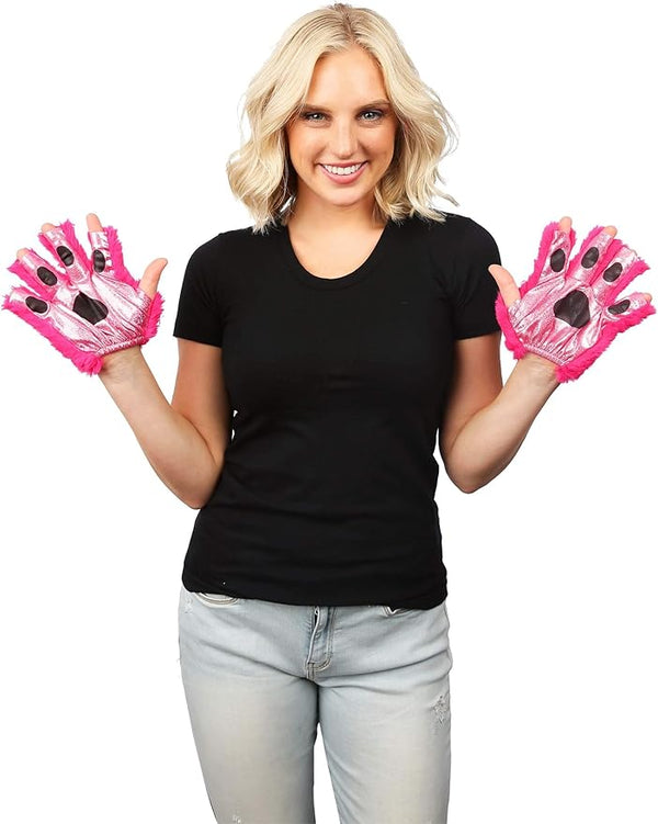 Mischievous Cat Fingerless Paws (Hot Pink)