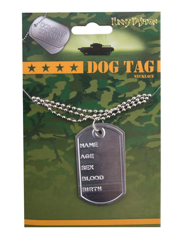 Collar con etiqueta de perro
