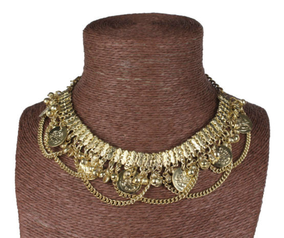 Münz- und Swag-Halskette (Gold)
