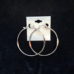 Textured Silver Hoop Earrings