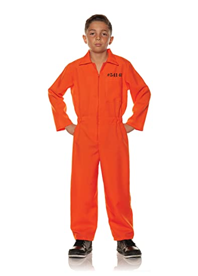 Prisoner Jumpsuit Orange Prison Inmate Halloween Jail Criminal