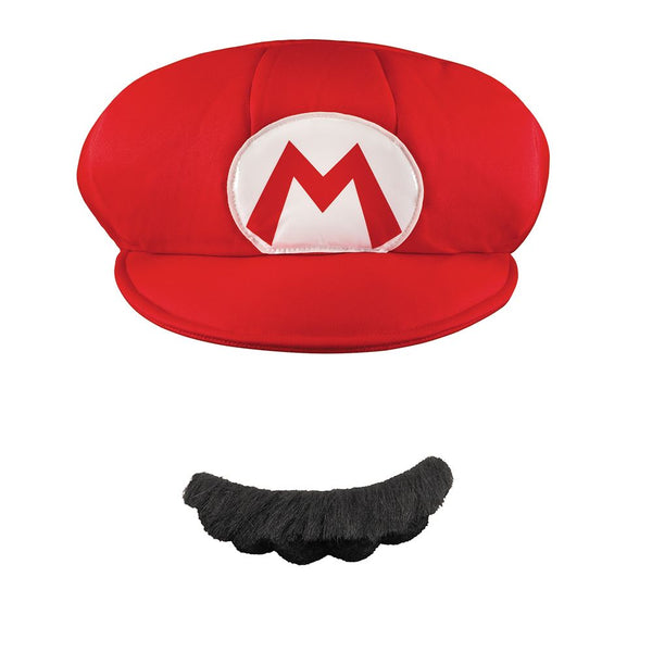 Mario-Hut und Schnurrbart-Set