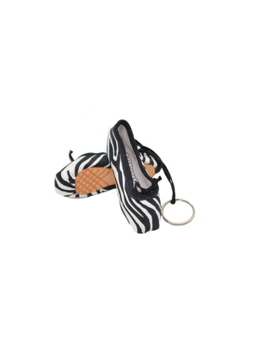 Spitzenschuh-Schlüsselanhänger - Zebra