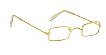 Rechteckige Brille im alten Stil