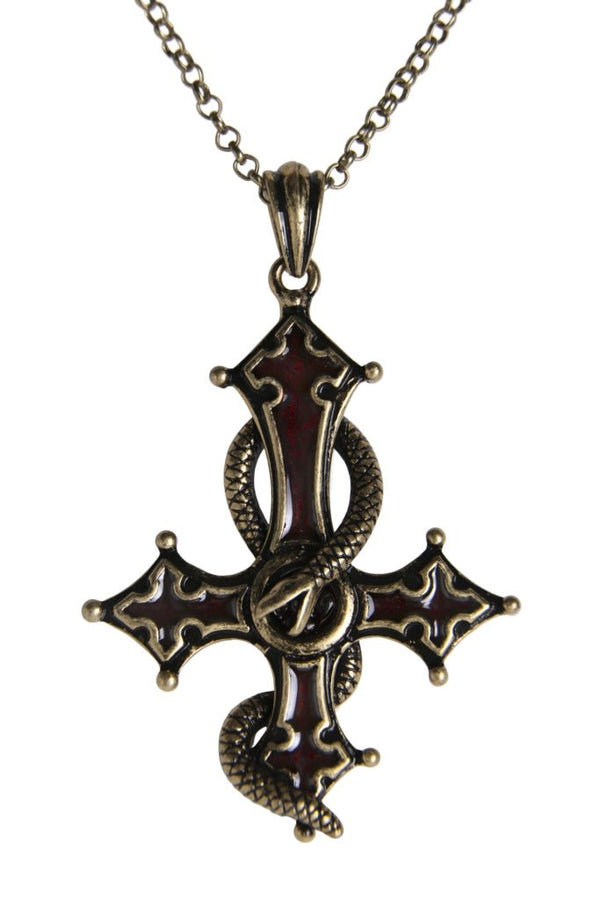 Keltisches Kreuz mit Schlangen-Halskette