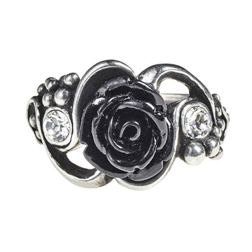 Bacchanal-Ring mit schwarzer Rose 