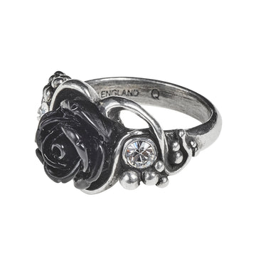 Bacchanal-Ring mit schwarzer Rose 