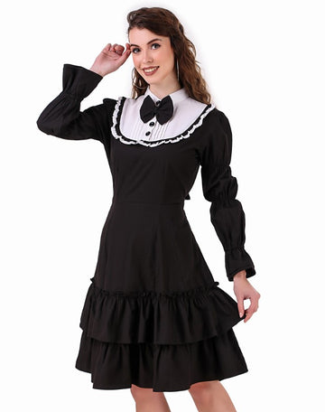 Vestido gótico de algodón lolita (adulto) 