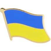 Anstecknadel mit ukrainischer Flagge