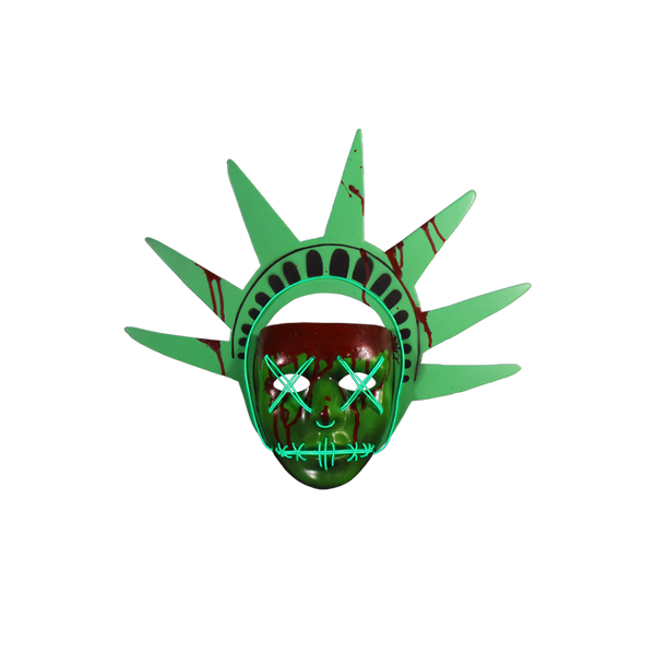 Máscara iluminada Lady Liberty del año electoral de purga